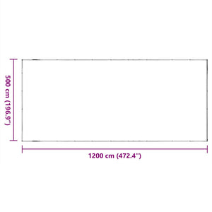 Σαφής μουσαμάς με οπές 5x12 m PVC