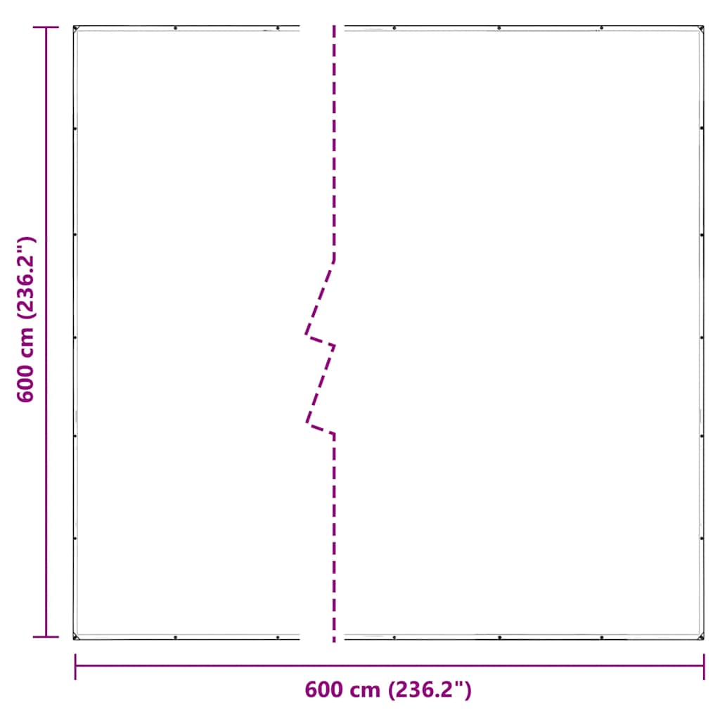 Σαφής μουσαμάς με οπές 6x6 m PVC - Pakobazaar