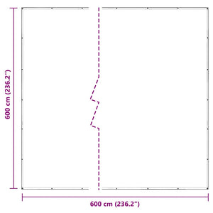 Σαφής μουσαμάς με οπές 6x6 m PVC - Pakobazaar