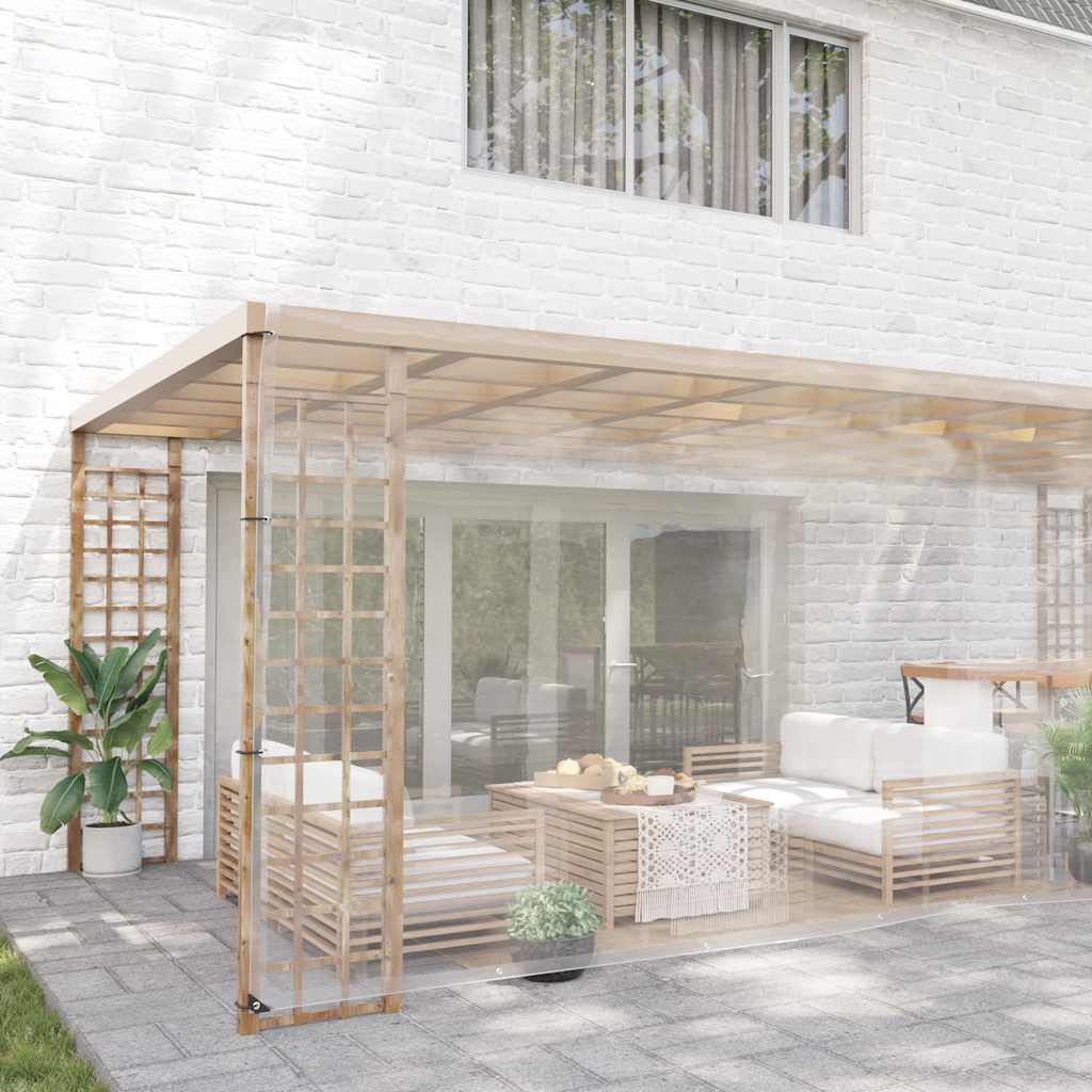 Σαφής μουσαμάς με οπές 6x10 m PVC - Pakobazaar
