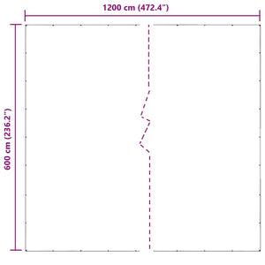 Σαφής μουσαμάς με οπές 6x12 m PVC - Pakobazaar