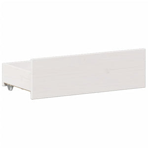 Κρεβάτι Βιβλιοθήκη Χωρίς Στρώμα 140x200 εκ Μασίφ Ξύλο Πεύκο