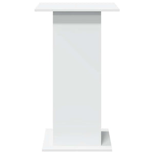 Τραπέζι Μπαρ με Ράφια Λευκό 60x60x102 εκ. Επεξεργ. Ξύλο - Pakobazaar
