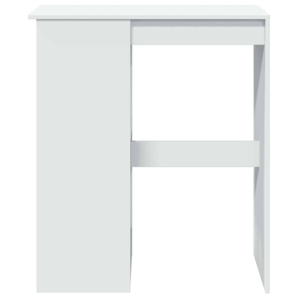 Τραπέζι Μπαρ με Ράφια Λευκό 90x47,5x103,5 εκ. Επεξεργ. Ξύλο - Pakobazaar