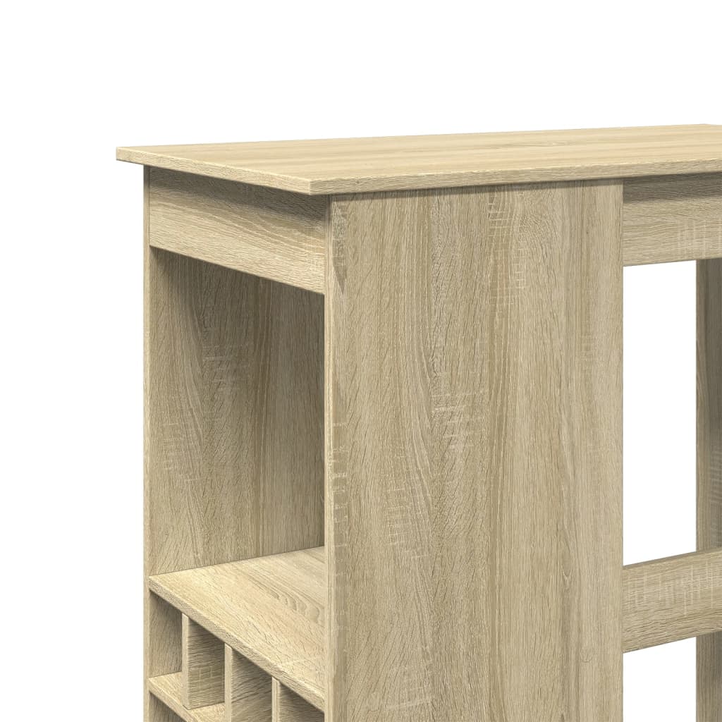 Τραπέζι Μπαρ με Ράγες Sonoma Δρυς 90x47,5x103,5εκ Επεξεργ. Ξύλο - Pakobazaar