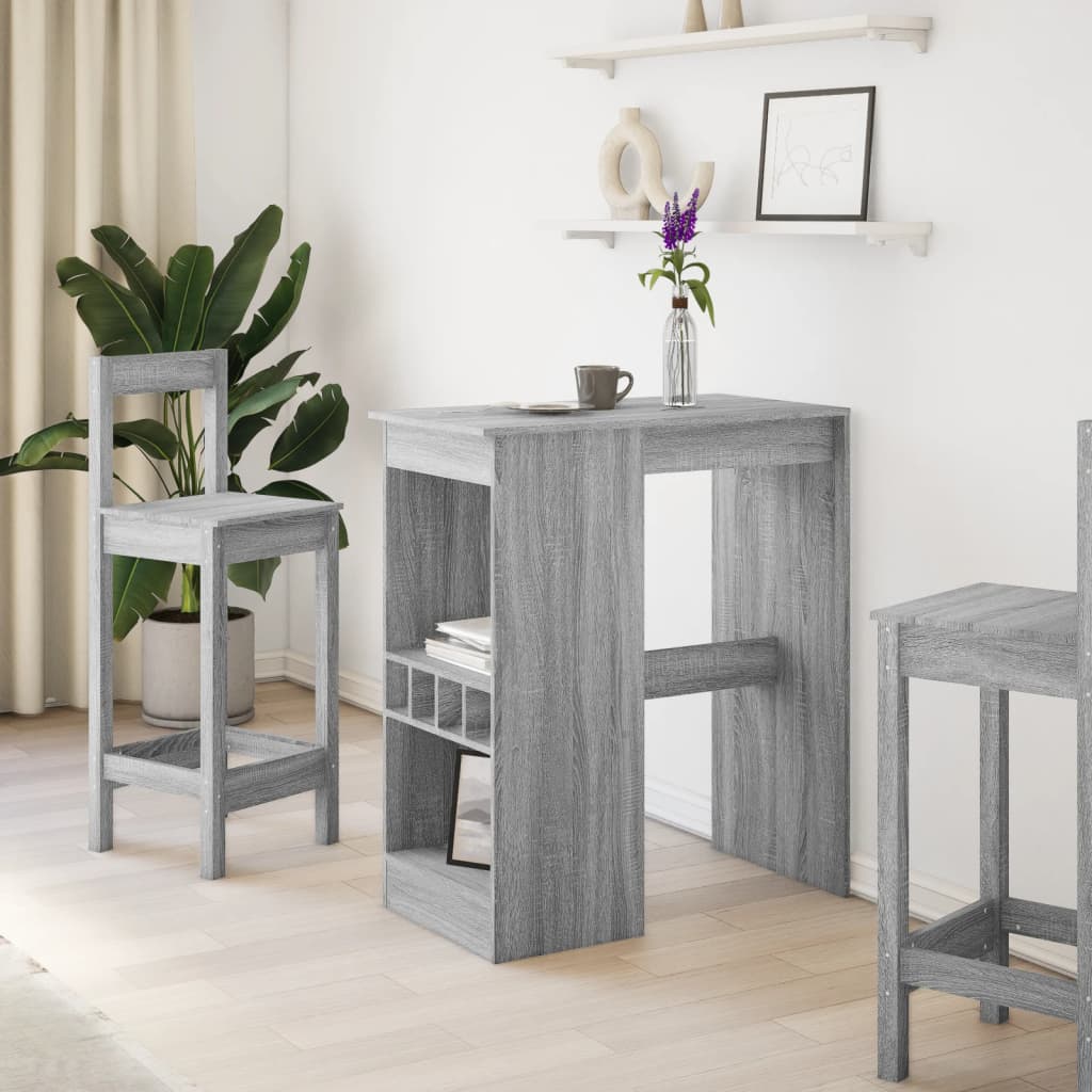 Τραπέζι Μπαρ Γκρι Sonoma 90x47,5x103,5 εκ. από Επεξεργ. Ξύλο - Pakobazaar