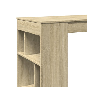 Τραπέζι Μπαρ με Ράφια Sonoma Δρυς 102x50x103,5εκ Επεξ. Ξύλο