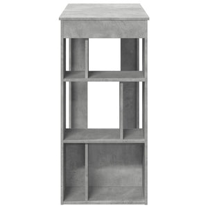 Τραπέζι Μπαρ με Ράφια Γκρι Σκυρ 102x50x103,5εκ. Επεξεργ. Ξύλο - Pakobazaar