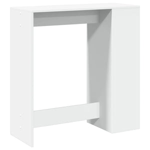 Τραπέζι Μπαρ με Ράφια Λευκό 101x40x103,5 εκ. Επεξεργ. Ξύλο