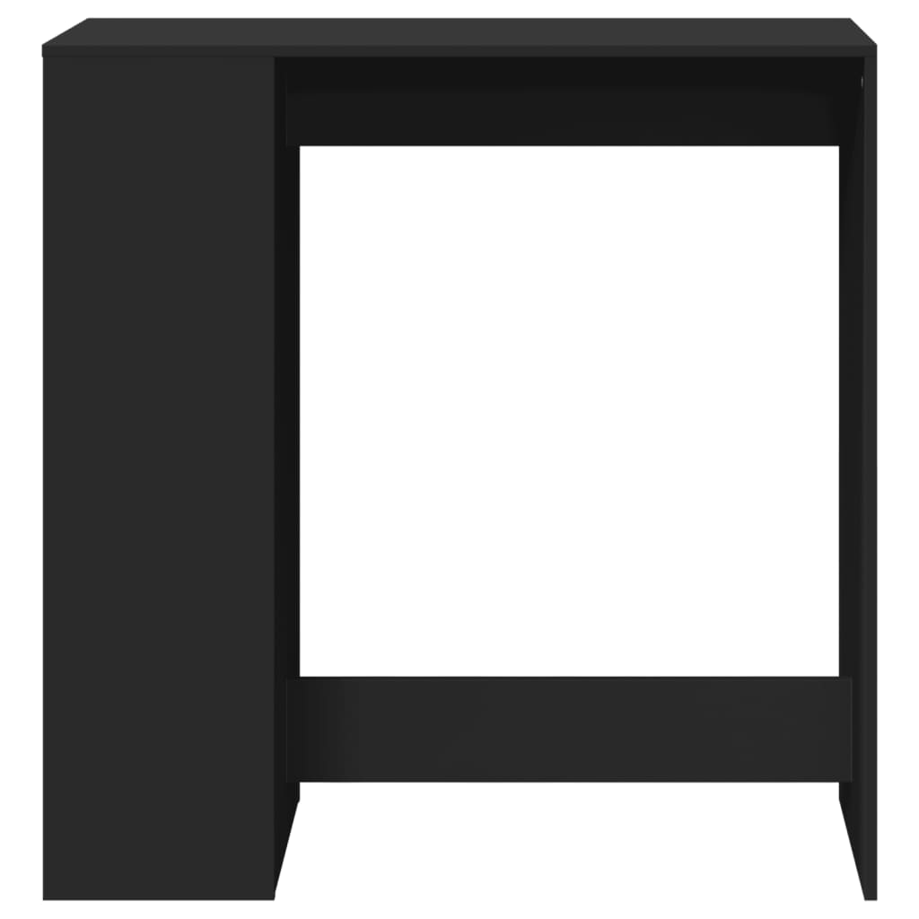 Τραπέζι Μπαρ με Ράφια Μαύρο 101x40x103,5 εκ. Επεξεργ. Ξύλο - Pakobazaar