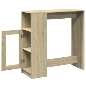 Τραπέζι Μπαρ με Ράγες Sonoma Δρυς 101x40x103,5 εκ Επεξεργ. Ξύλο