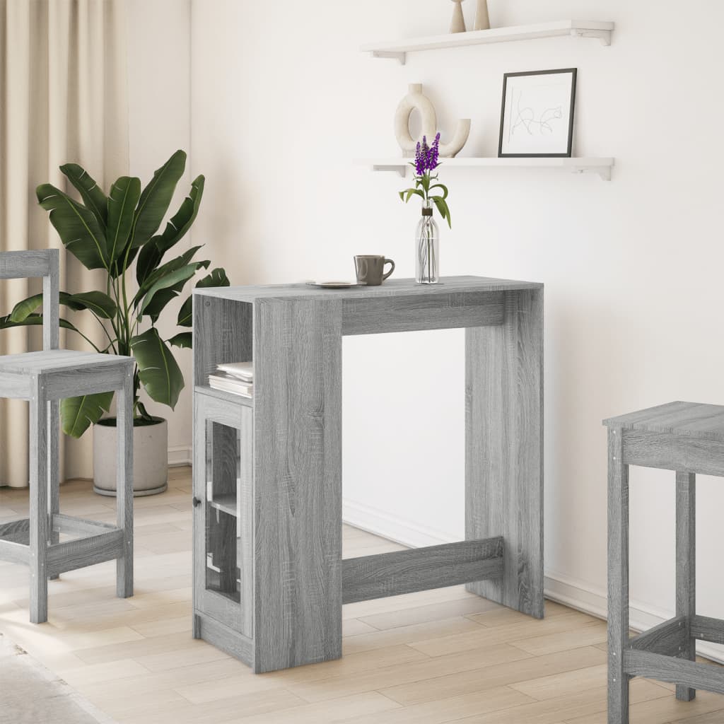 Τραπέζι Μπαρ Γκρι Sonoma 101x40x103,5 εκ. από Επεξεργ. Ξύλο