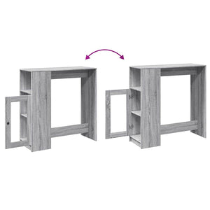 Τραπέζι Μπαρ Γκρι Sonoma 101x40x103,5 εκ. από Επεξεργ. Ξύλο