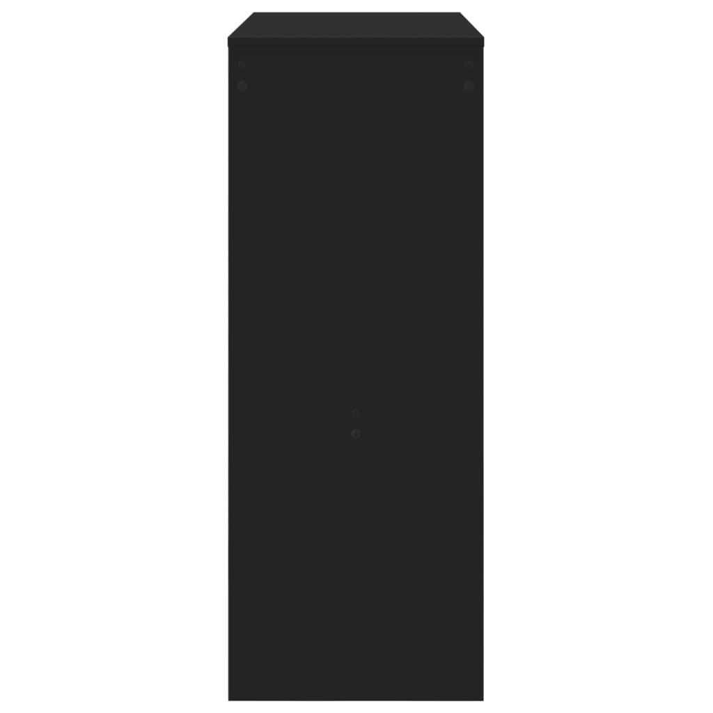 Τραπέζι Μπαρ με Ράφια Μαύρο 90x40x103,5 εκ. Επεξεργ. Ξύλο
