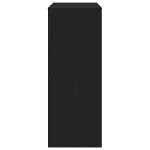 Τραπέζι Μπαρ με Ράφια Μαύρο 90x40x103,5 εκ. Επεξεργ. Ξύλο
