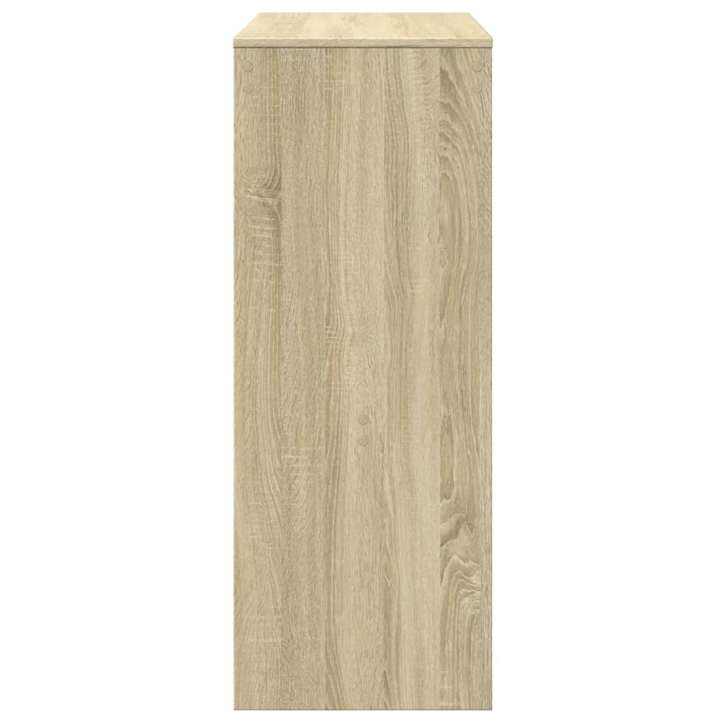 Τραπέζι Μπαρ με Ράγες Sonoma Δρυς 90x40x103,5 εκ Επεξεργ. Ξύλο - Pakobazaar