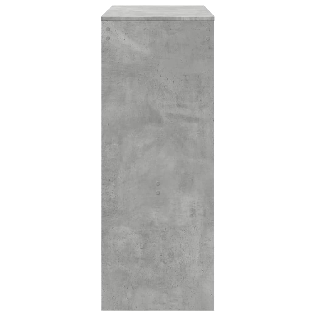 Τραπέζι Μπαρ με Ράφια Γκρι Σκυρ. 90x40x103,5 εκ Επεξεργ. Ξύλο - Pakobazaar