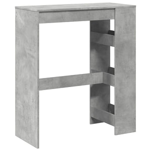 Τραπέζι Μπαρ με Ράφια Γκρι Σκυρ. 90x40x103,5 εκ Επεξεργ. Ξύλο - Pakobazaar