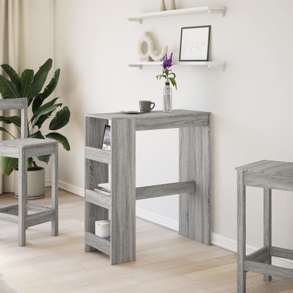 Τραπέζι Μπαρ Γκρι Sonoma 90x40x103,5 εκ. από Επεξεργ. Ξύλο - Pakobazaar