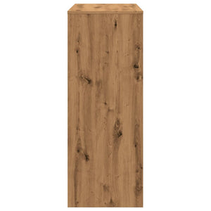 Τραπέζι Μπαρ με Ράγες Δρυς 90x40x103,5 εκ. Επεξεργ. Ξύλο - Pakobazaar