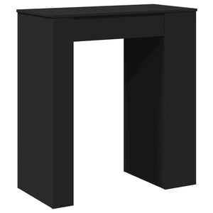 Τραπέζι Μπαρ με Ράφια Μαύρο 95x47x103,5 εκ. Επεξεργ. Ξύλο