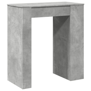 Τραπέζι Μπαρ με Ράφια Γκρι Σκυρ. 95x47x103,5 εκ Επεξεργ. Ξύλο - Pakobazaar