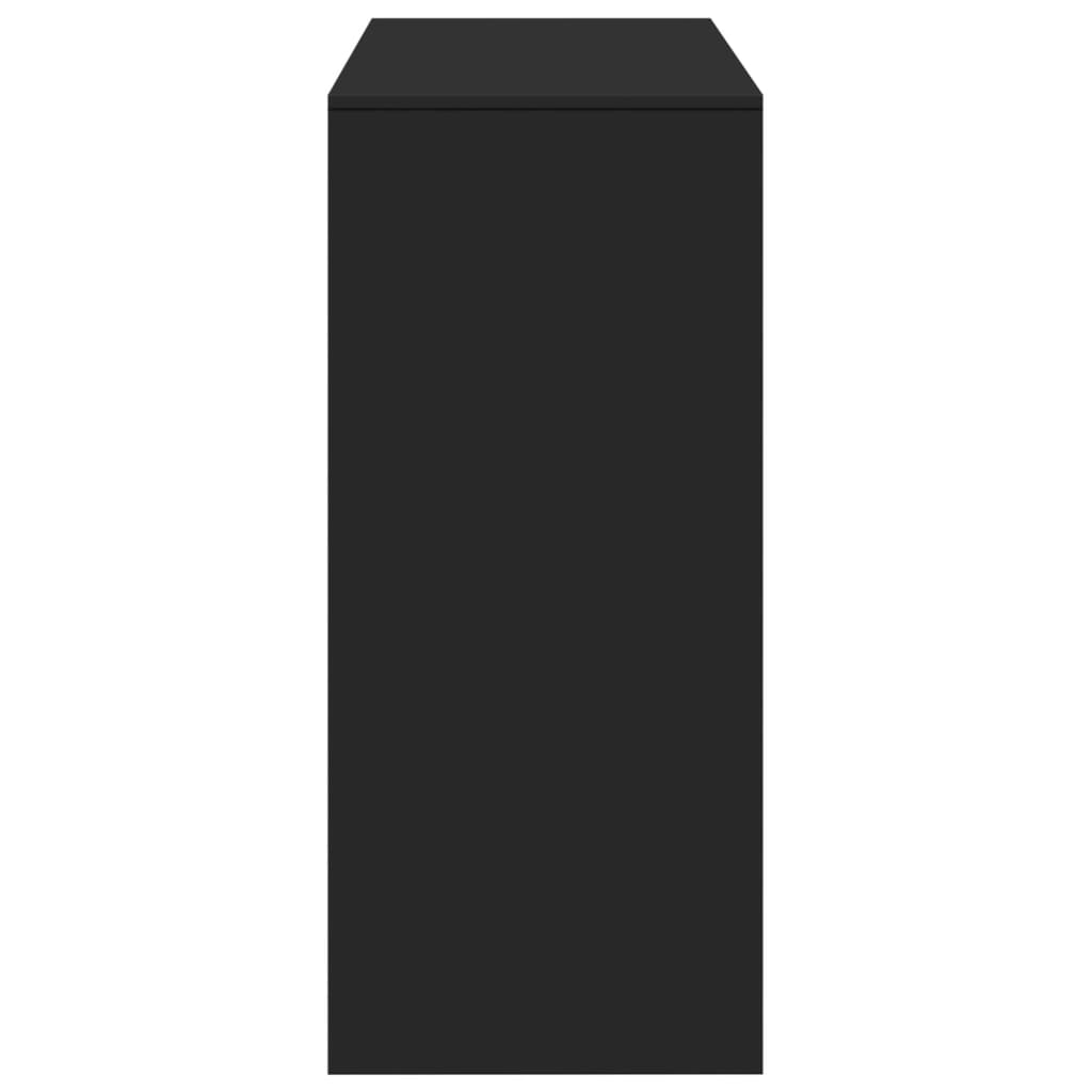 Τραπέζι Κονσόλα με Ράφι Μαύρο 124x46x103,5 εκ. Επεξεργ. Ξύλο - Pakobazaar