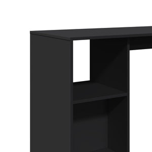 Τραπέζι Κονσόλα με Ράφι Μαύρο 124x46x103,5 εκ. Επεξεργ. Ξύλο - Pakobazaar