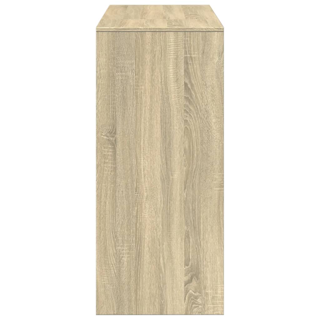 Τραπέζι Κονσόλα με Ράφι Sonoma Δρυς 124x46x103,5 εκ Επεξ. Ξύλο - Pakobazaar
