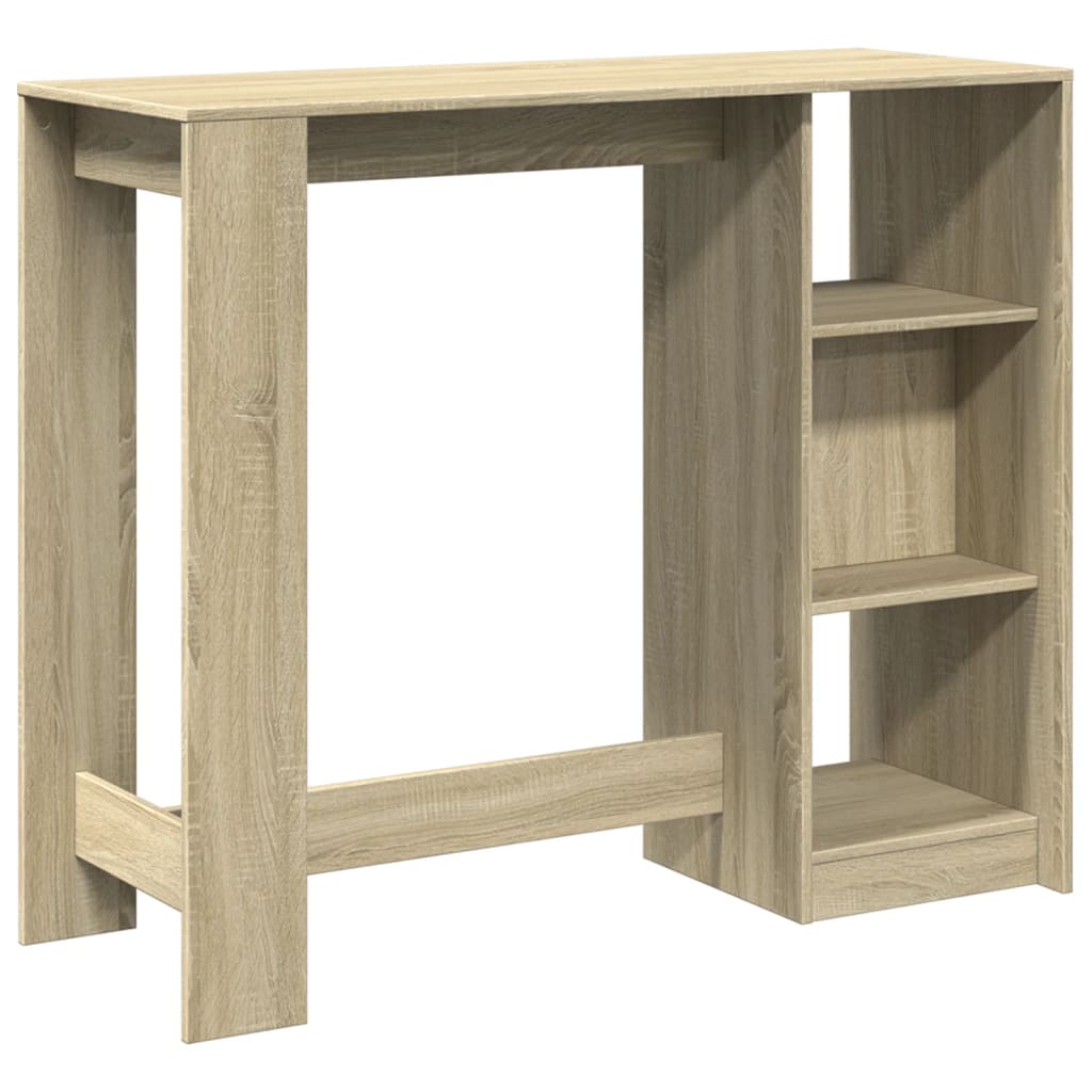 Τραπέζι Κονσόλα με Ράφι Sonoma Δρυς 124x46x103,5 εκ Επεξ. Ξύλο - Pakobazaar