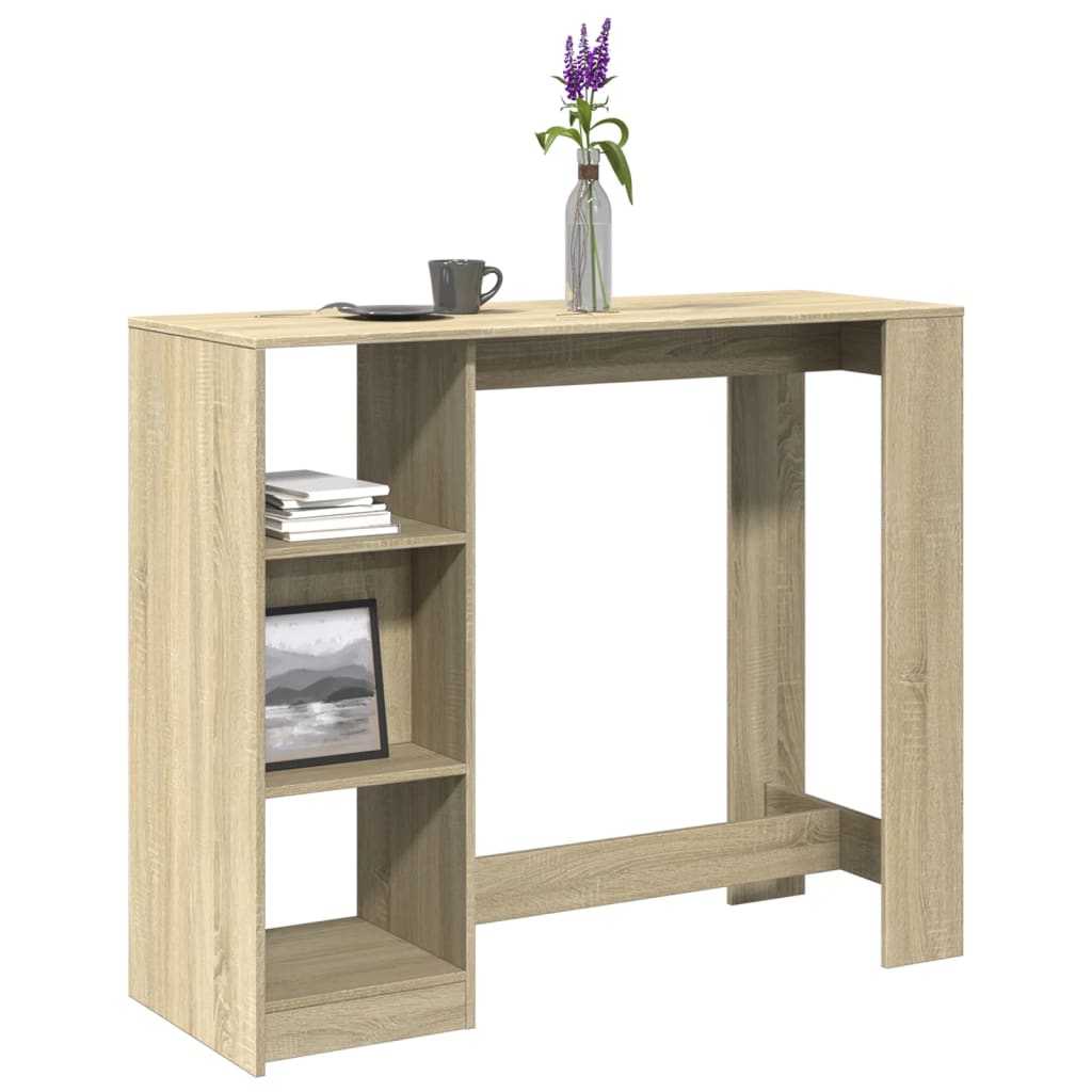 Τραπέζι Κονσόλα με Ράφι Sonoma Δρυς 124x46x103,5 εκ Επεξ. Ξύλο - Pakobazaar