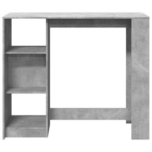 Τραπέζι Κονσόλα με Ράφι Γκρι Σκυρ 124x46x103,5εκ. Επεξεργ. Ξύλο