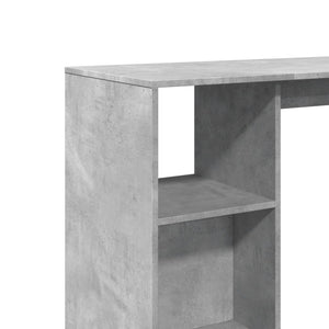 Τραπέζι Κονσόλα με Ράφι Γκρι Σκυρ 124x46x103,5εκ. Επεξεργ. Ξύλο
