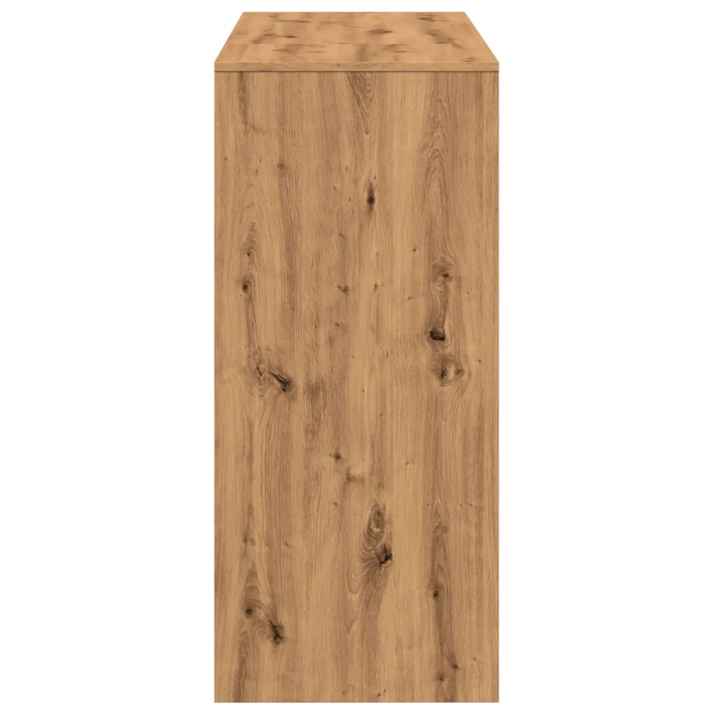 Τραπέζι Κονσόλα με Ράφι Καφέ Δρυς 124x46x103,5εκ. Επεξεργ. Ξύλο - Pakobazaar