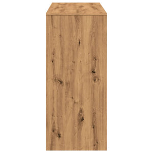 Τραπέζι Κονσόλα με Ράφι Καφέ Δρυς 124x46x103,5εκ. Επεξεργ. Ξύλο - Pakobazaar