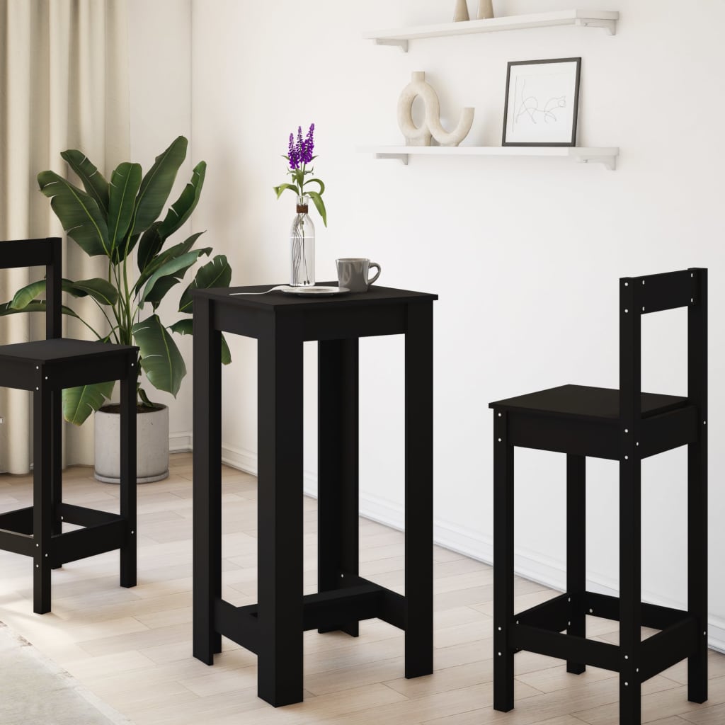 Τραπέζι Μπαρ Μαύρο 51x50x103,5 εκ. Επεξ. Ξύλο - Pakobazaar
