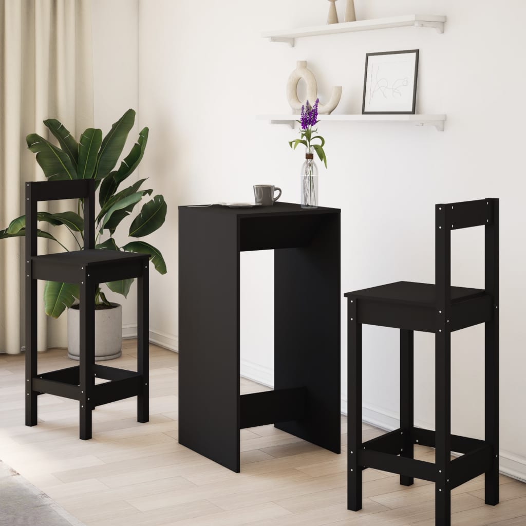 Τραπέζι Μπαρ Μαύρο 51x50x103,5 εκ. Επεξ. Ξύλο - Pakobazaar