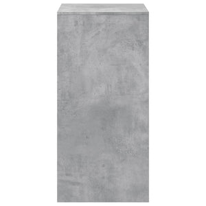 Τραπέζι Μπαρ Γκρι Σκυροδέματος 51x50x103,5 εκ. Επεξ. Ξύλο - Pakobazaar