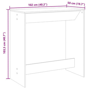 Τραπέζι Μπαρ Sonoma Δρυς 102x50x103,5εκ. Επεξεργ. Ξύλο