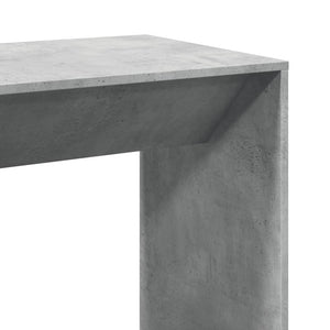 Τραπέζι Μπαρ Γκρι Σκυροδέματος 102x50x103,5εκ. Επεξεργ. Ξύλο