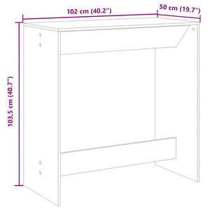 Τραπέζι Μπαρ Γκρι Sonoma 102x50x103,5εκ. Επεξεργ. Ξύλο
