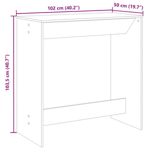 Τραπέζι Μπαρ Καφέ Δρυς 102x50x103,5εκ. Επεξεργ. Ξύλο