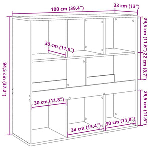 Βιβλιοθήκη/Διαχωριστικό Χώρου Sonoma Δρυς 100x33x94,5 εκ.