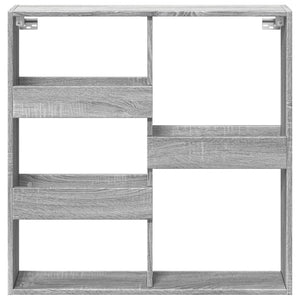 Ντουλάπι Τοίχου Γκρι Sonoma 80x15x80 εκ. Επεξεργασμένο Ξύλο