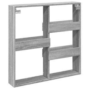 Ντουλάπι Τοίχου Γκρι Sonoma 80x15x80 εκ. Επεξεργασμένο Ξύλο