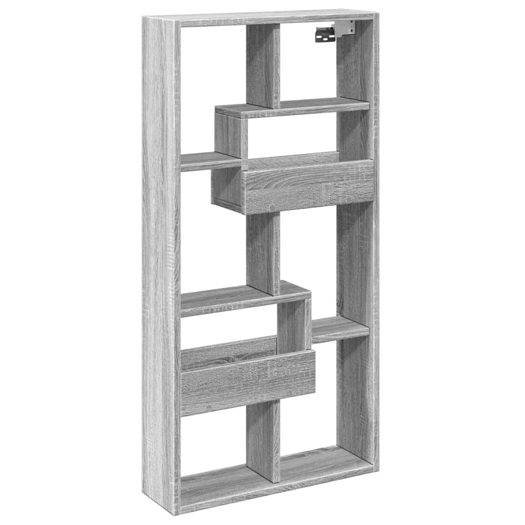 Ντουλάπι Τοίχου Γκρι Sonoma 50x15x100 εκ. Επεξεργασμένο Ξύλο