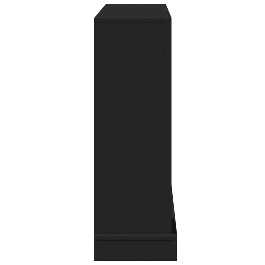 Πλαίσιο Τζακιού Μαύρο 100x30x87,5 εκ. από Επεξ. Ξύλο - Pakobazaar