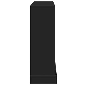 Πλαίσιο Τζακιού Μαύρο 100x30x87,5 εκ. από Επεξ. Ξύλο - Pakobazaar