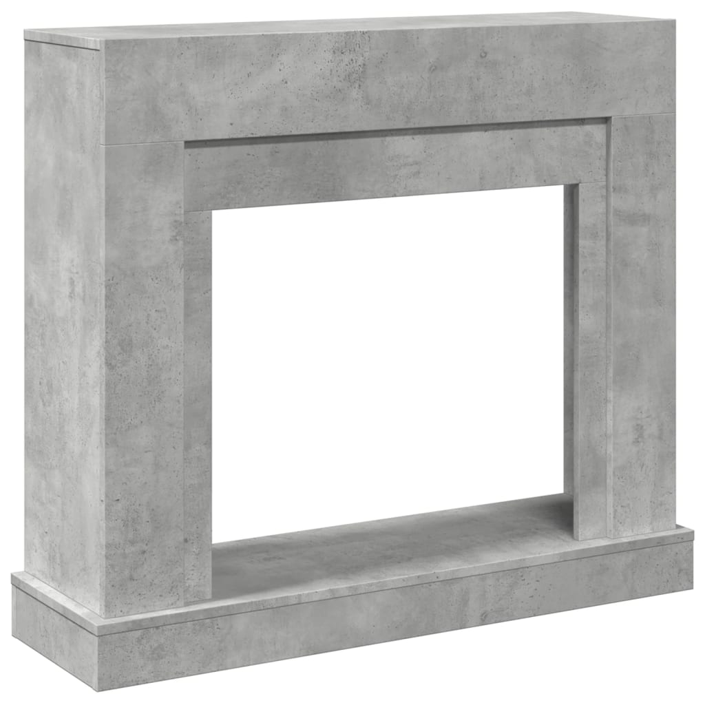 Πλαίσιο Τζακιού Γκρι Σκυρ. 100x30x87,5 εκ. από Επεξ. Ξύλο - Pakobazaar