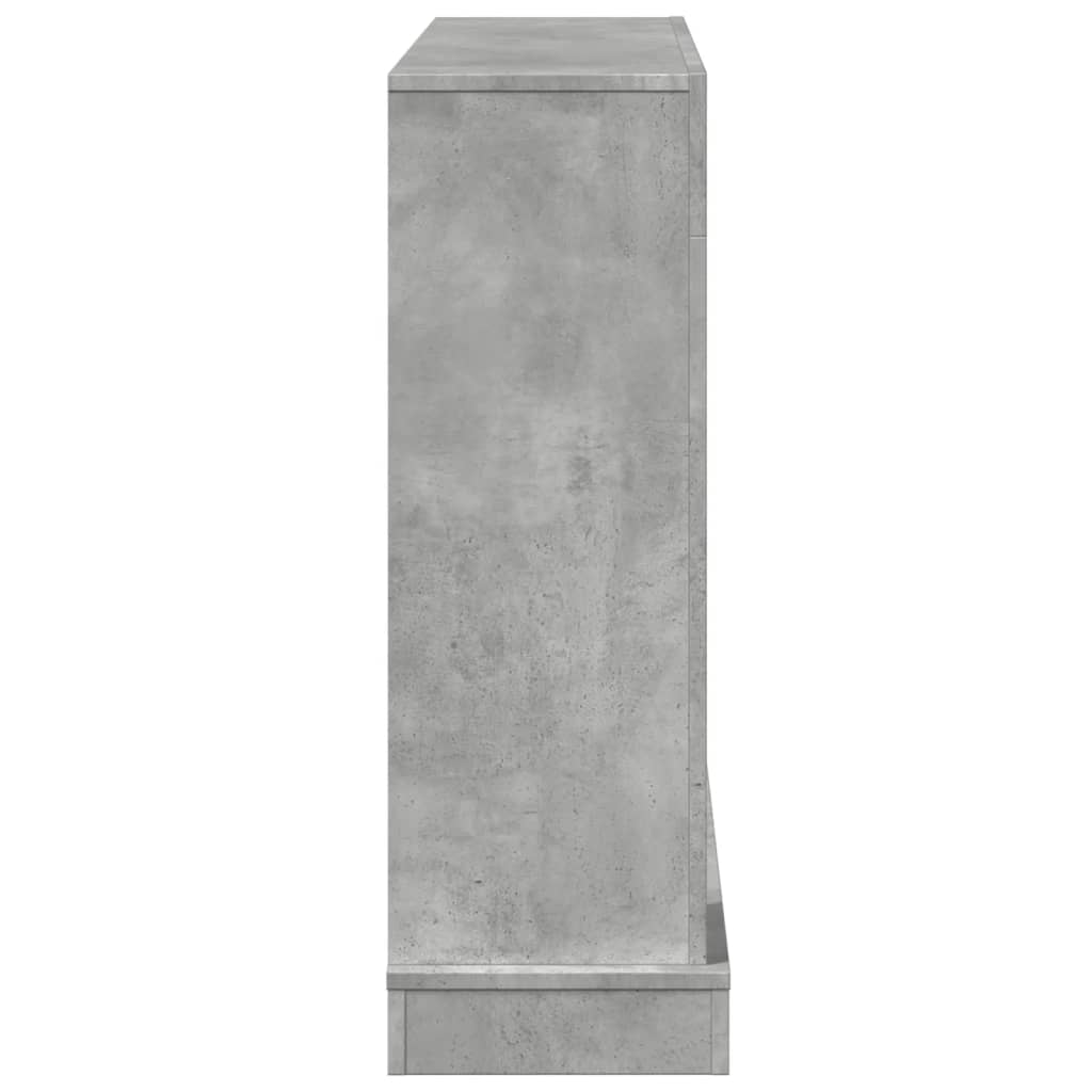 Πλαίσιο Τζακιού Γκρι Σκυρ. 100x30x87,5 εκ. από Επεξ. Ξύλο - Pakobazaar